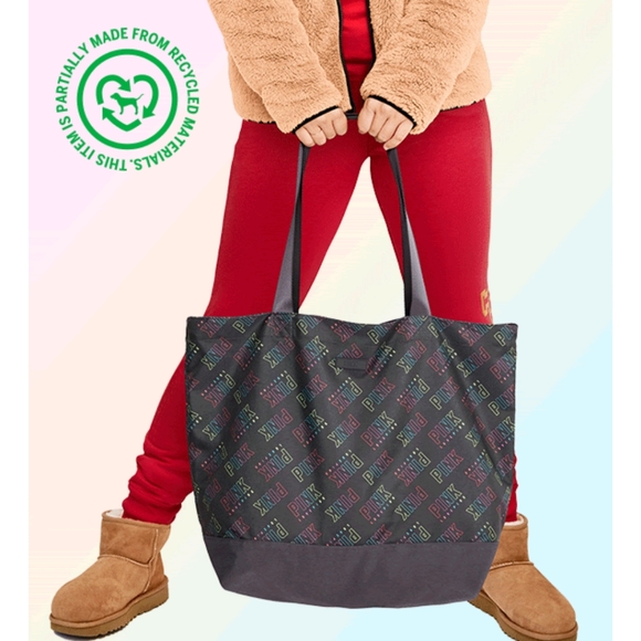 VS Pink rainbow logo tote NWT - Picture 3 of 8